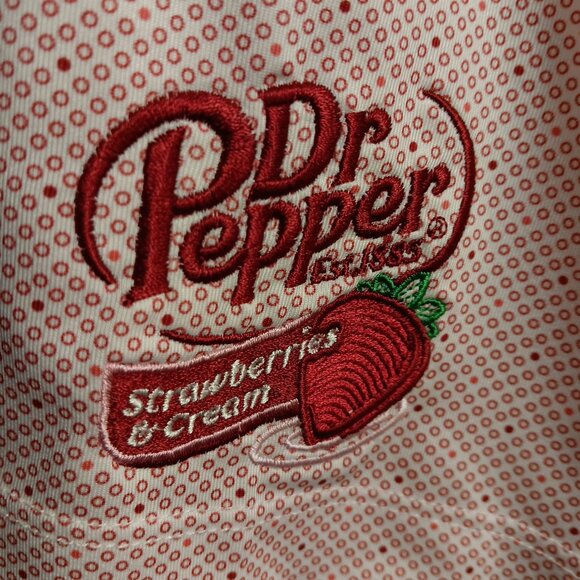 CUTTER & BUCK DR. PEPPER LIMITED EDITION GOLF SHIRT- XXL -PINK - Picture 2 of 4